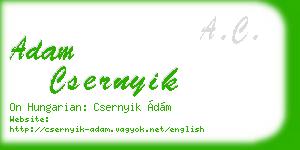 adam csernyik business card
